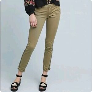Chino by Anthropologie Relaxed Olive‎ Green Pants Women's Size 30